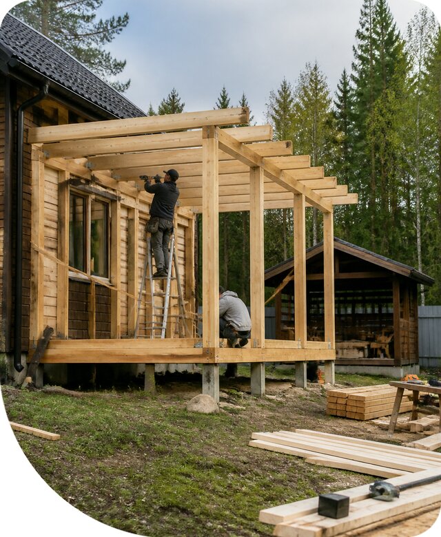 Строительство пристроек и построек на участке в Уссурийске